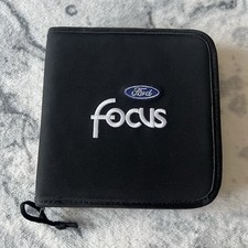 Vintage Ford Focus 10 Slot Portable CD Soft Zip Case Storage Folder Holder Y2K