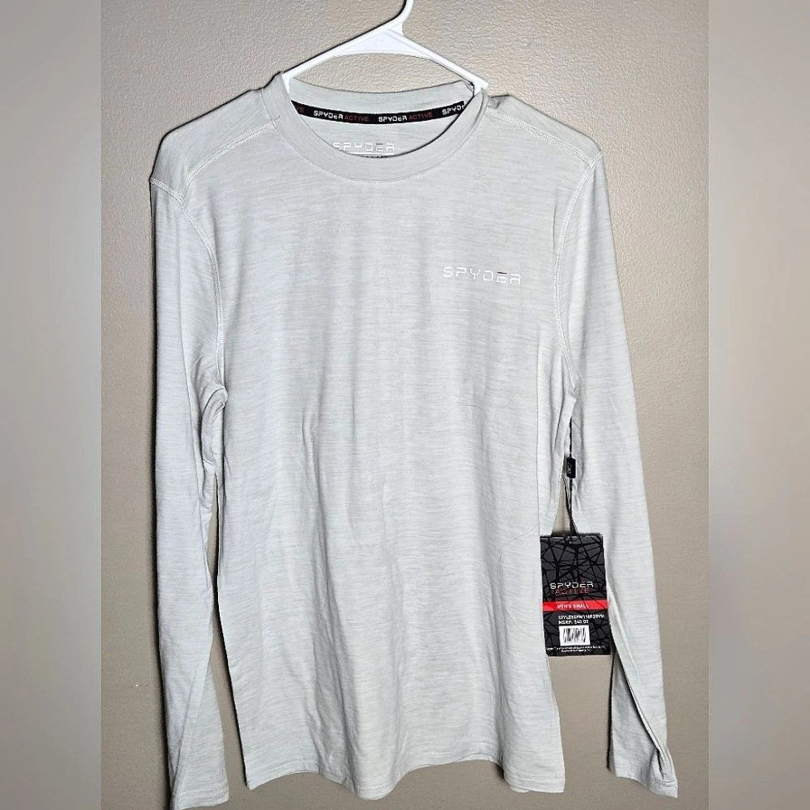 NWT Men's Spyder Active Quick Dry Long Sleeve Tee Shirt, Size Small