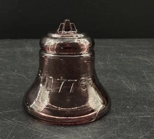 Vtg Degenhart Amethyst Cadium Glass 1776 - 1976 Liberty Bell Bicentennial GLOWS