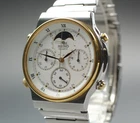 Vintage [MINT] Seiko Moon Phase Chronograph 7A48-7000 Quartz Date Men's 39mm