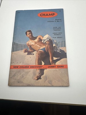 CHAMP ANNUAL VOL. 2 NO. 2 VINTAGE BEEFCAKE PHYSIQUE 1960s 8''x5'' GAY INTEREST
