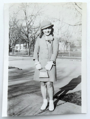 Sunday Best Girl Vintage Photo Snapshot Fashion Street Found Easter Spring Happy