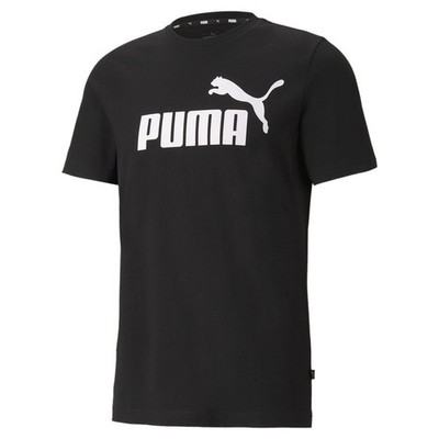 Puma Logo Ess Tee T-Shirt, Puma Black, Men