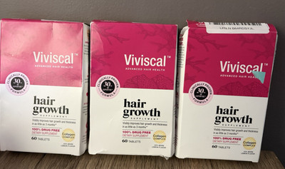 Viviscal Advanced Hair Health Supplement Lot of 3 = 180 Tablets EXP: 1/2029