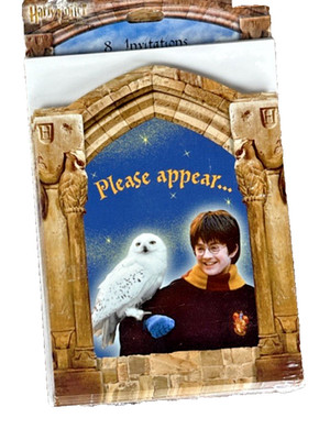 32  Vintage  Harry Potter Party Invitation Cards Sealed (8 per pack) 4 packs