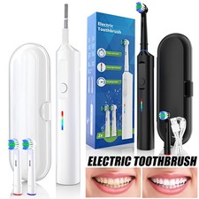 Smart Toothbrush Electric Rechargeable Rotating Brush Oral-B Heads Timer Modes — image 4