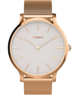 Womens Wristwatch TIMEX TRANSCEND TW2T73900 Stainless Steel Mesh Gold Rose