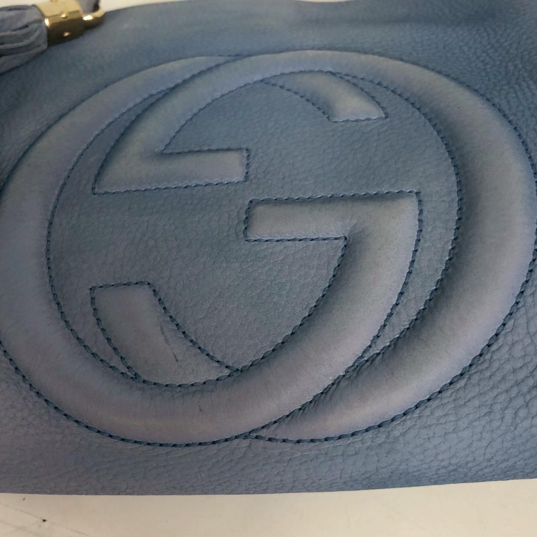 GUCCI Soho Interlocking Chain Shoulder Tote Bag Leather Women Used thumbnail 14