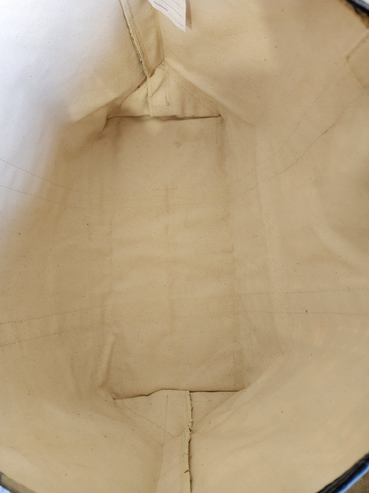 LL Bean Large Patchwork Madras Open Top Tote in B… - image 13