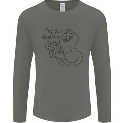 U Dropped Your Brain Sarkastisches Dummes Dummes Herren Langarm T-Shirt