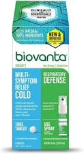 Biovanta Cold and Flu Relief Kit Plus Immune Support, Soothing Throat Spray,