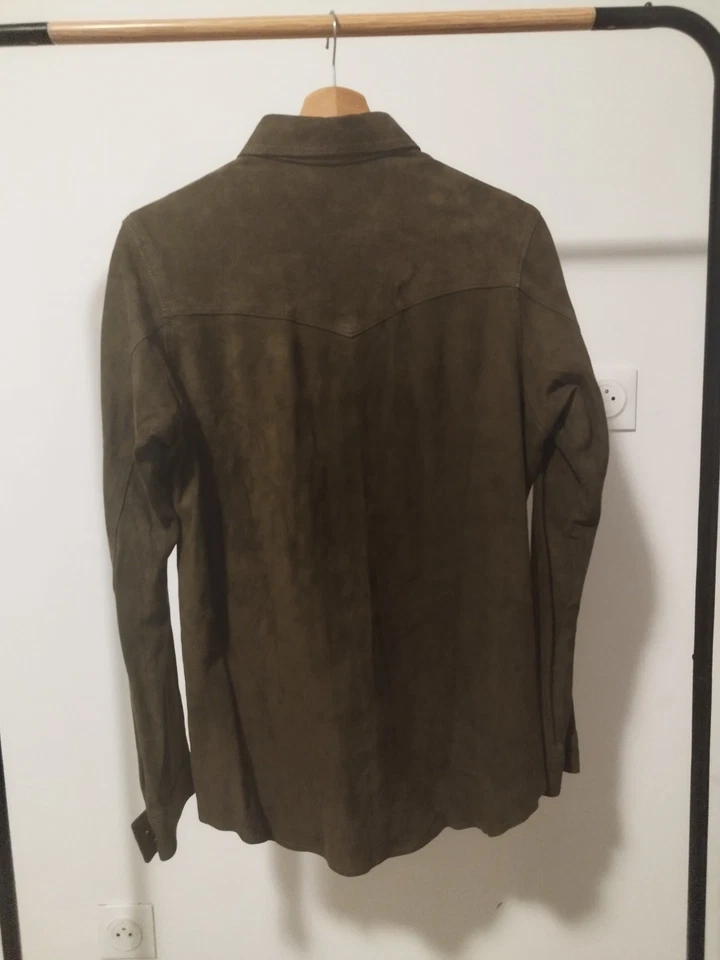 Chemise en daim verte Taille 36 - Femme - Photo 2/2