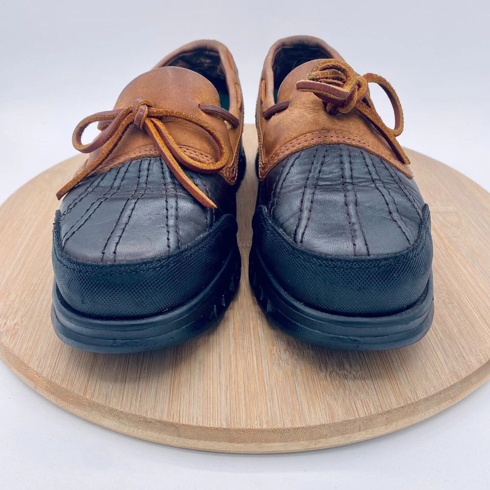 Vintage Polo Ralph Lauren Sport Boat Shoes Womens 7 Brown Leather Deck Loafers - Image 3 of 4