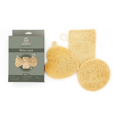 Natural Loofah Sponge 6 Pack Sun Dried Gourd Bath Scrubber Exfoliating Body