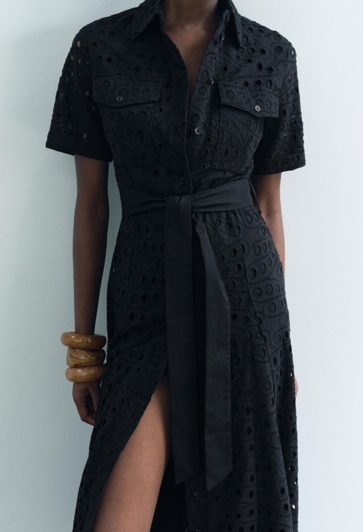 elegant wedding guest dresses canada Garden Tapestry Long Sleeve Midi Dress Blue Embroidery – Peter Kate main image 1