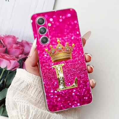 For Samsung Galaxy A55 5G Case SM-A556B Letters Cover Clear Silicone Phone Case 