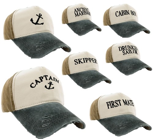 Berretto da baseball unisex Nautica Cappello Capitano, SKIPPER, DISASTRO,  Pirata, UBRIACO SAILOR BEIGE | eBay