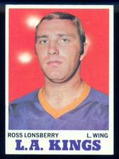 1970-71 TOPPS HOCKEY #37 ROSS LONSBERRY NM LOS ANGELS L A KINGS card