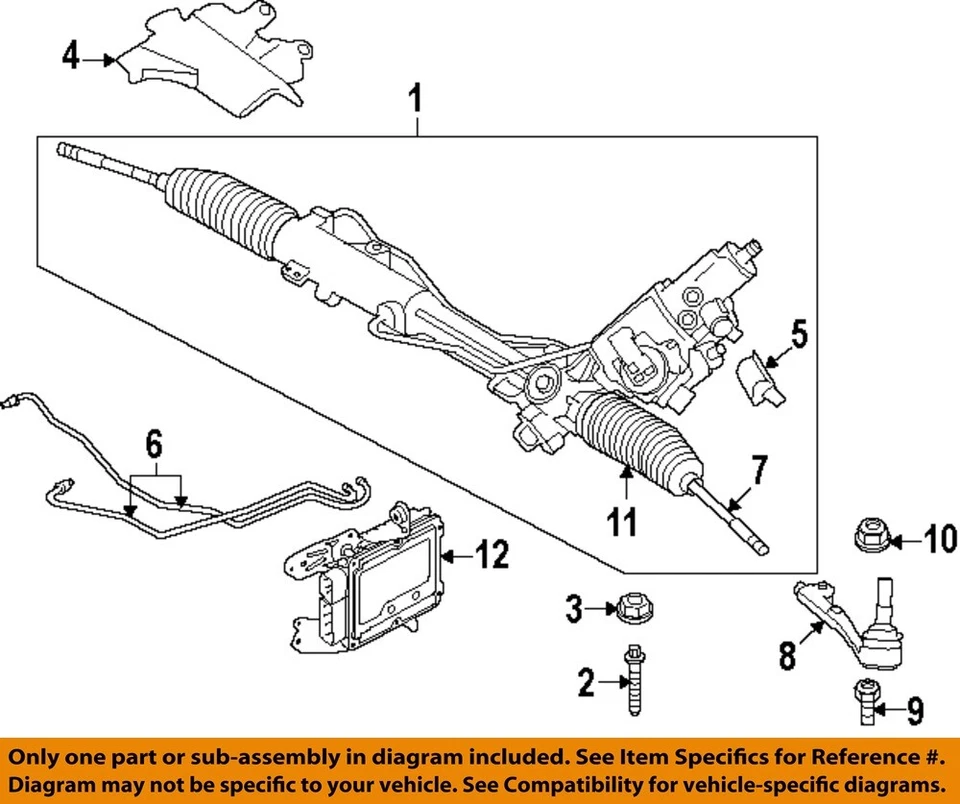 Used Rack and Pinion Assembly fits: 2008 Bmw 128I Power Rack and Pinion Conv RWD Foto 3 de 4