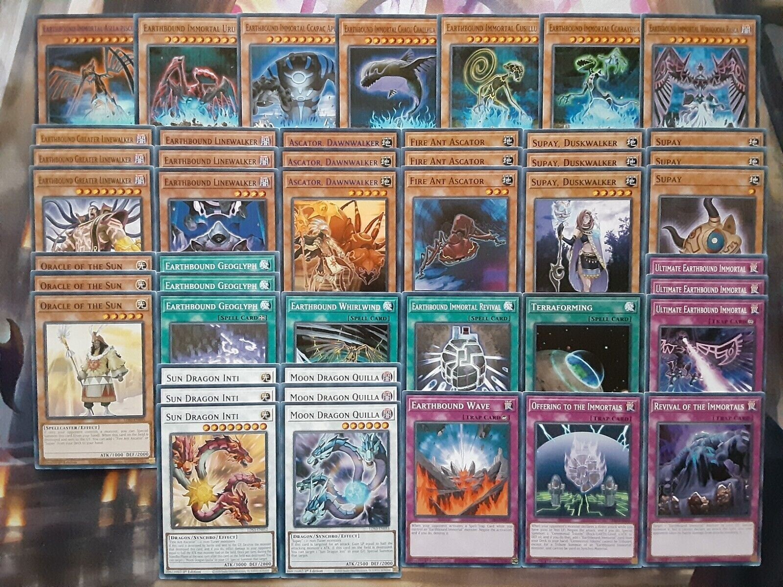 Yugioh Complete Earthbound Immortal Deck 46 Cards Complete Budget T