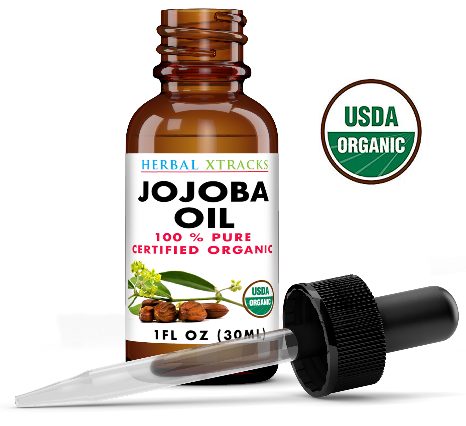 Jojoba Oil (1oz) USDA Certified Organic Revitalizes Hair Skin Face Lips