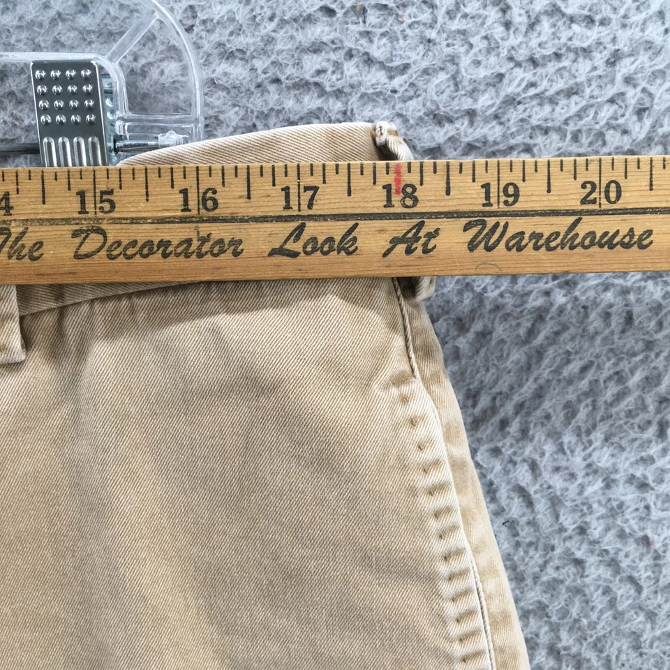 Pantalones Cortos Chinos Peter Millar Para Hombre 36 (real 36x9) Beige Algodón Pima Tiro Medio Cremallera Foto 4 de 4