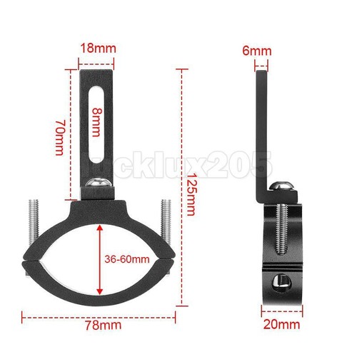2X Motorcycle Spot Light Headlight Bracket Mount Fork Tube Clamp Holder 36-60mm - Picture 6 of 12