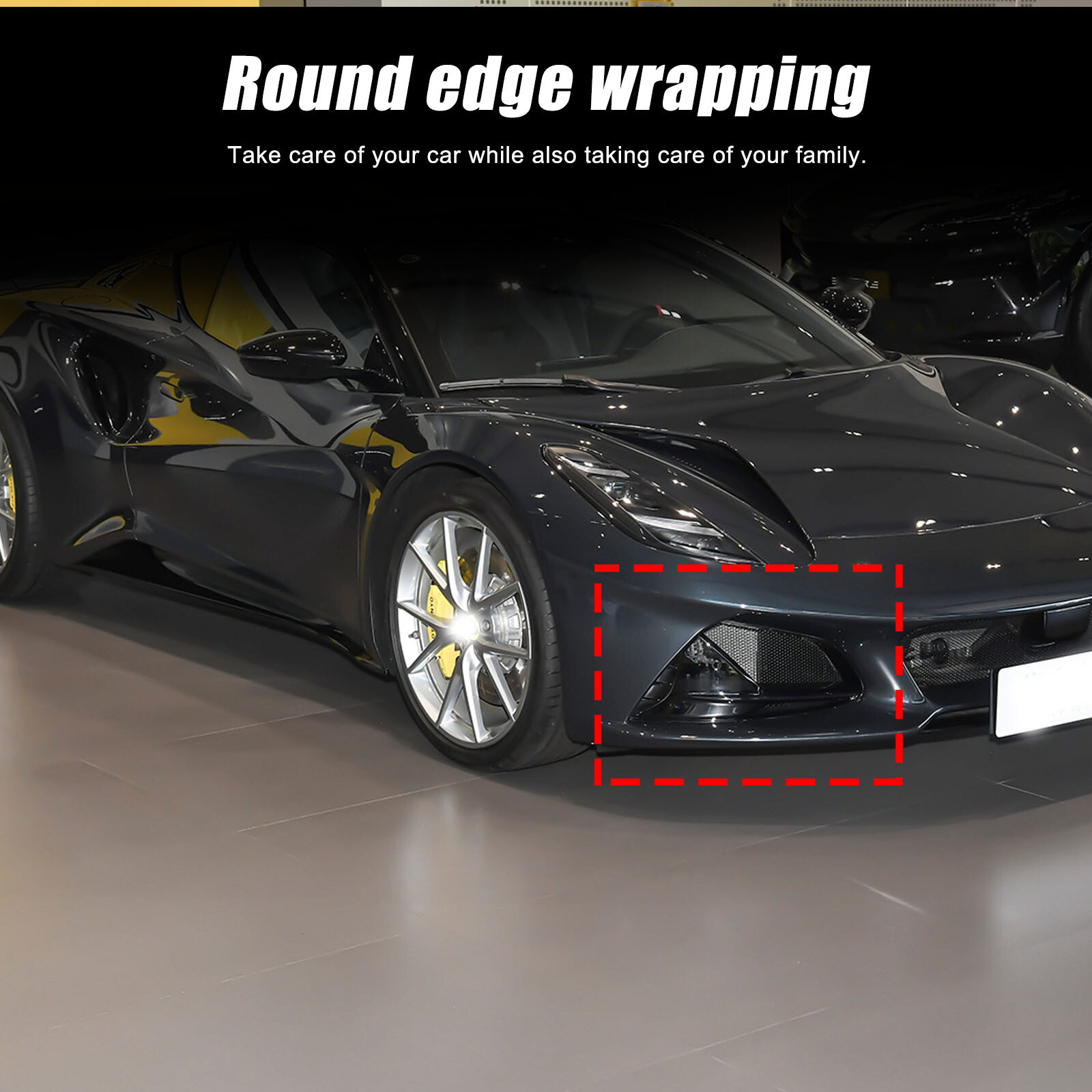 Real Carbon Fiber Front bumper Grille camera Cover Trim For Lotus EMIRA 21-25 US