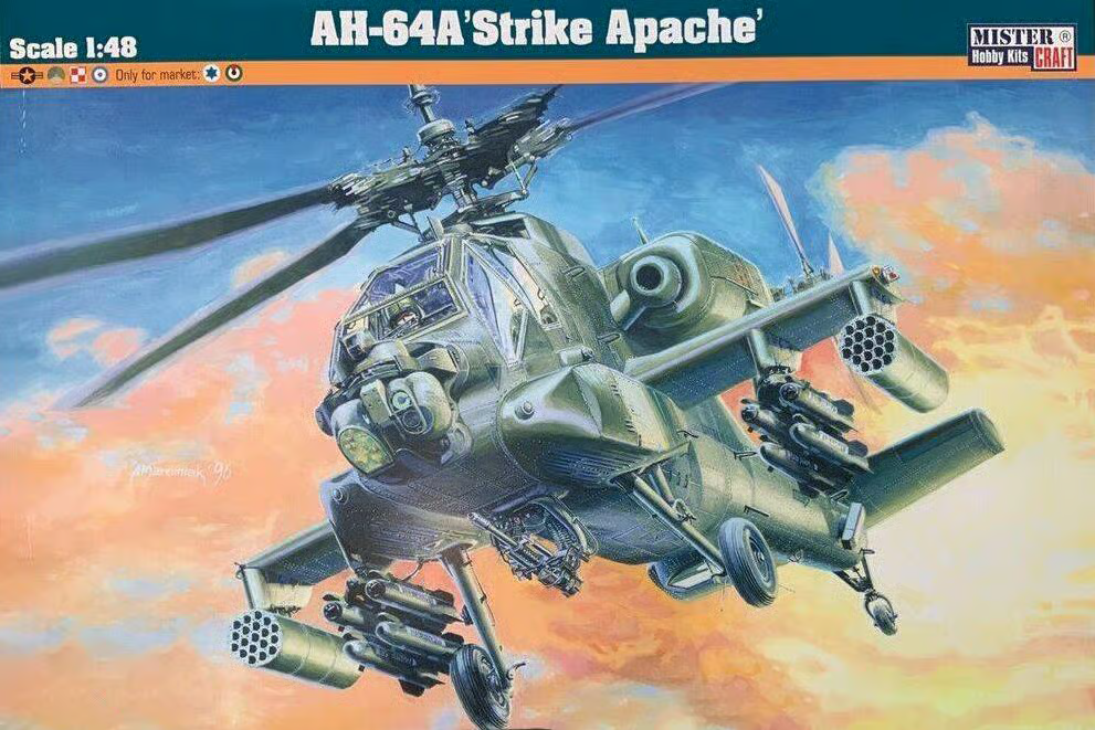 MisterCraft Hobby Kits 1:48 Scale (G-36) Boeing AH-64A 'Strike Apache' - 070366