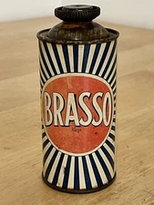 Vintage BRASSO Metal Polish Tin Can No. 6 Full 6.5 Ounces - The Atlantis Sales