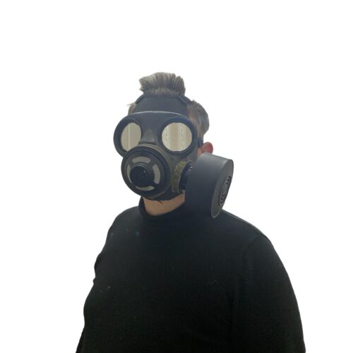 C3 kanadische Gasmaske (M) maßgeschneiderte verspiegelte Gläser aus Polycarbonat Silber. - Bild 4 von 6