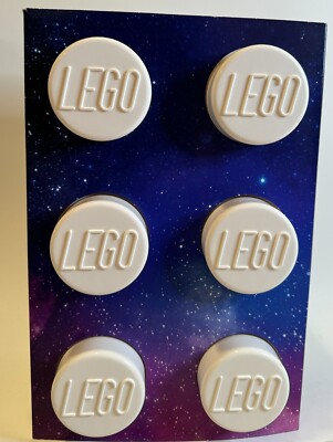 NEW LEGO SPACE THEME STORAGE BRICK & KNOBS BOX TARGET EXCLUSIVE CONTAINER WHITE