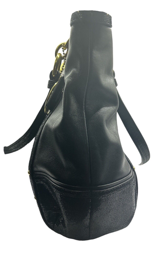 Vintage Coach Shoulder Satchel Style Alexandra Python Black Chain Leather Large - Picture 11 of 15