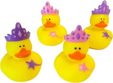 Princess Rubber Ducks 2" Standard Size. 12 Pack Cute Duck Bath Tub Pool Toys