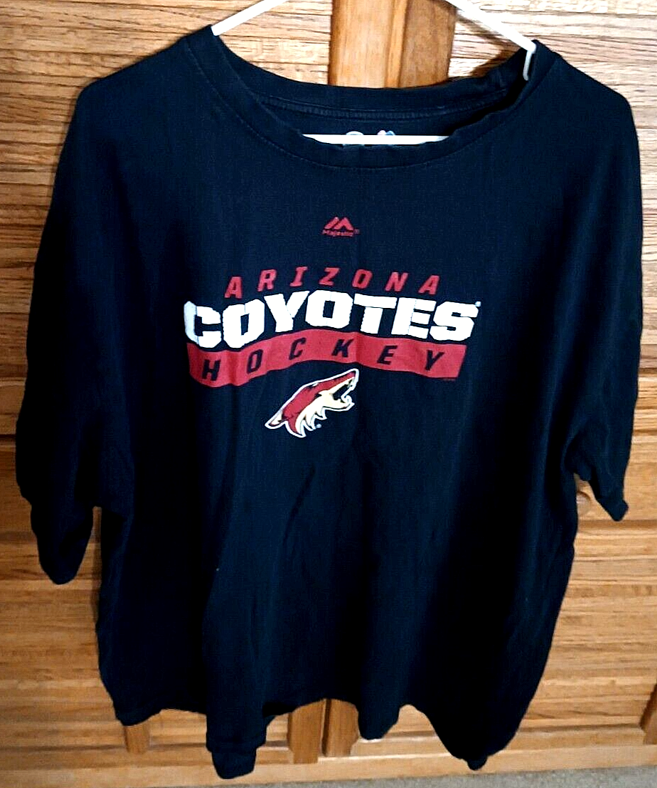 Majestic Arizona Coyotes Mens 3XLT T-Shirt Tee Shirt Black NHL Hockey
