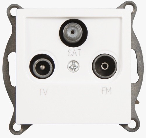 Kopp 335026184 – Presa Da Parete Per Antenne TV/Radio/SAT Modello Paris – Colore Bianco, Installazione Professionale
