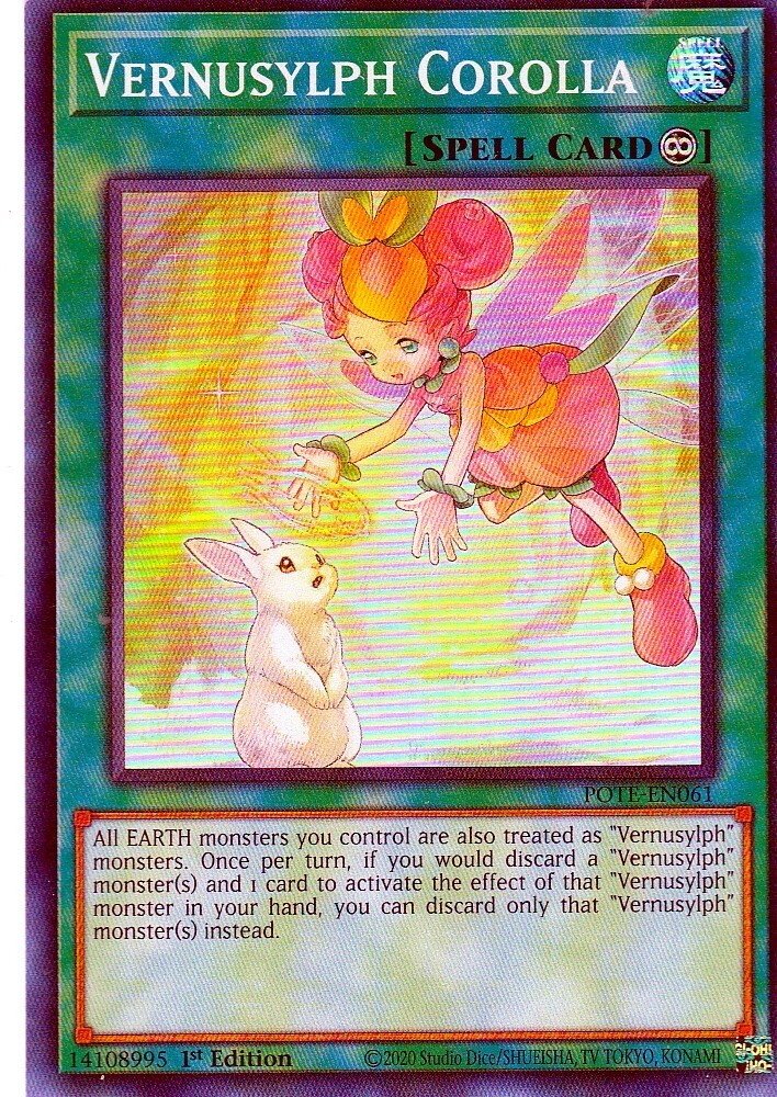 vernusylph deck yugioh Yu-Gi-Oh! of The Awakening Forests - POTE-EN017 - Super Rare also you cannot activate non YUGIOH HOLO CARD 1 X