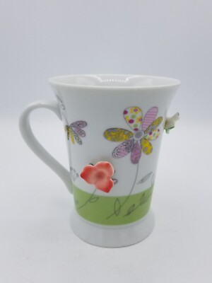 Floris Handcrafted 3D Coffee / Tea Cup Flowers Whimsical