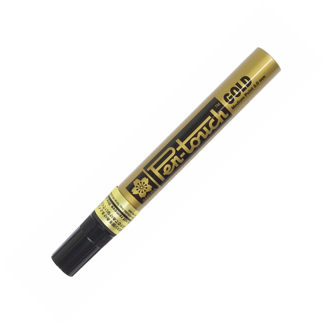 41501 Sakura Pen-Touch Paint Marker, Medium 2.0mm, Metallic Gold, Pack of 3