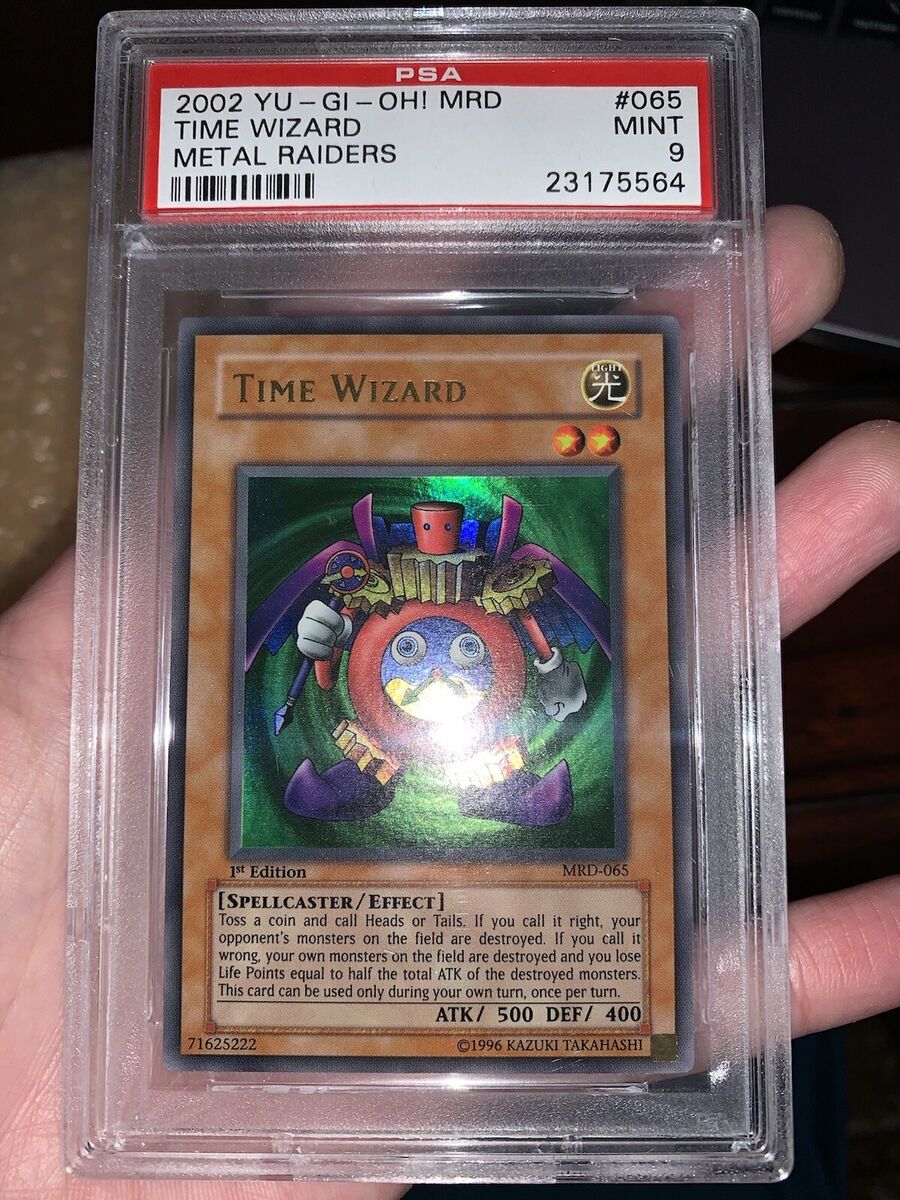 Yu-Gi-Oh! TIME WIZARD MRD-065 1st Edition PSA 9 MINT - North Yu-Gi-Oh! TIME WIZARD MRD-065 1st Edition PSA 9 MINT - North