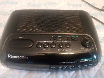 Vintage Panasonic RC-6099 AM FM Dual Alarm Clock Radio Green