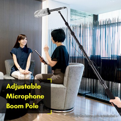 Andoer Aluminum Alloy Handheld Microphone Boom Arm 6-Section Extendable Arm H1L3