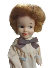 1963 Vintage Deluxe Reading Penny Brite Doll 8" Rooted Hair Smiling Mouth #156
