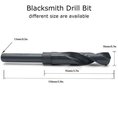 HSS Blacksmith Drill Bit Stepped 13mm Shank Bits All Sizes 13.5mm - 26mm Metal - Picture 5 of 13
