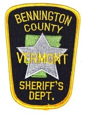 BENNINGTON COUNTY &ndash; SHERIFFS DEPT - VERMONT VT Sheriff Police Patch