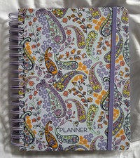 Vera Bradley NEW Non-Dated Large Spiral Planner MADDALENA PAISLEY SOFT 12 Months