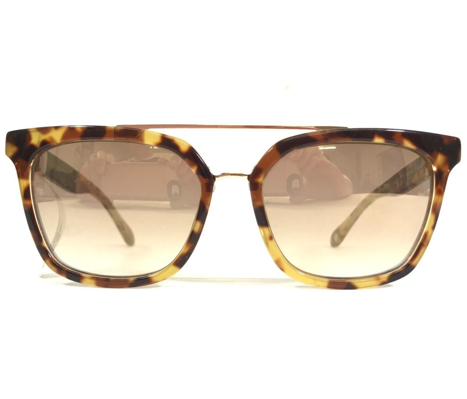 Lilly Pulitzer Sunglasses Positano TO Light Havana Tortoise Gold Wire Mirrored