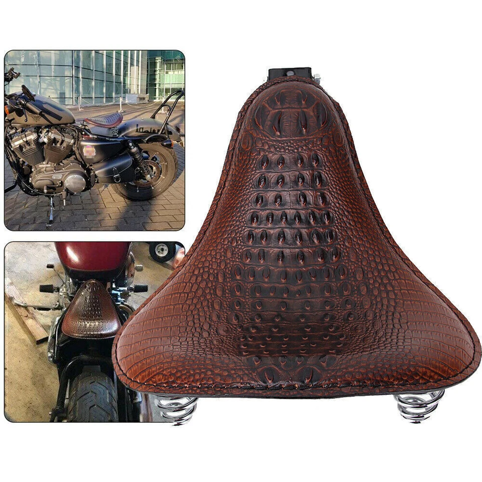 For Dyna Low Rider Wide Glide Super Glide 3" Spring Solo Seat With Base Saddle X Foto 3 de 4