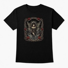 Gothic Fairy Thorn Roses Unisex T-Shirt Dark Nature Fantasy Art Tee