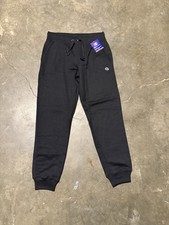 New Champion Jogger Pants Mens Medium Black Cotton Elastic Waist Tapered Leg